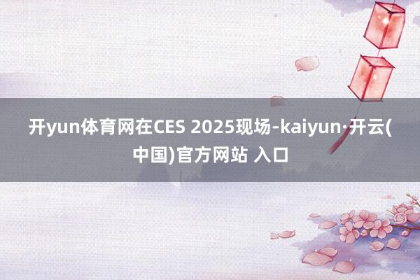 开yun体育网在CES 2025现场-kaiyun·开云(中国)官方网站 入口