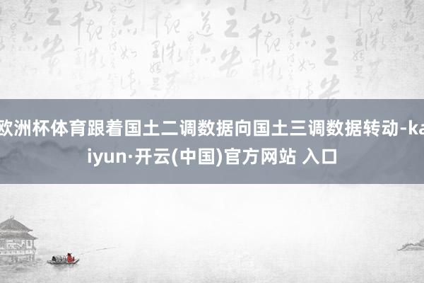 欧洲杯体育跟着国土二调数据向国土三调数据转动-kaiyun·开云(中国)官方网站 入口