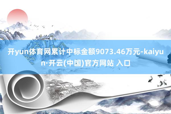 开yun体育网累计中标金额9073.46万元-kaiyun·开云(中国)官方网站 入口