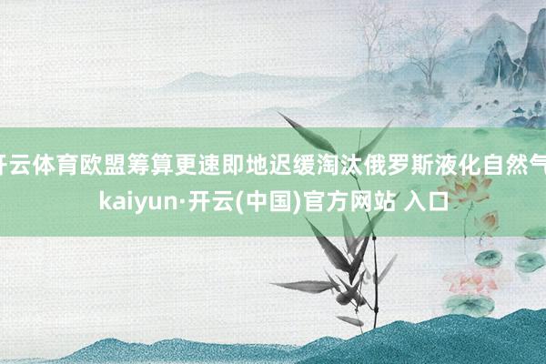 开云体育欧盟筹算更速即地迟缓淘汰俄罗斯液化自然气-kaiyun·开云(中国)官方网站 入口