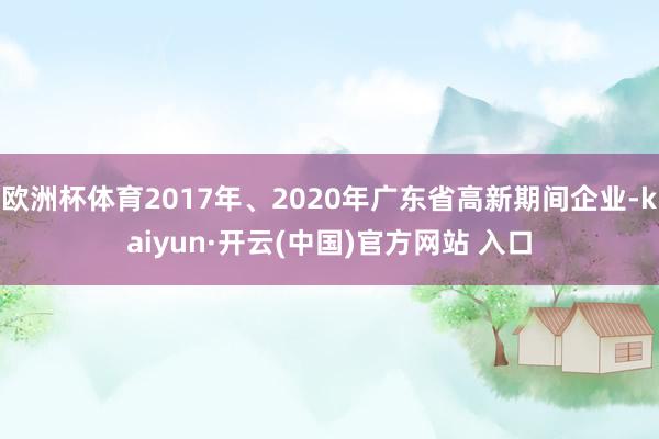欧洲杯体育2017年、2020年广东省高新期间企业-kaiyun·开云(中国)官方网站 入口