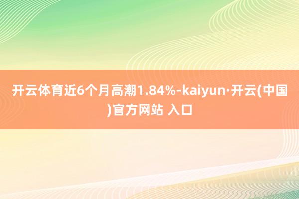 开云体育近6个月高潮1.84%-kaiyun·开云(中国)官方网站 入口